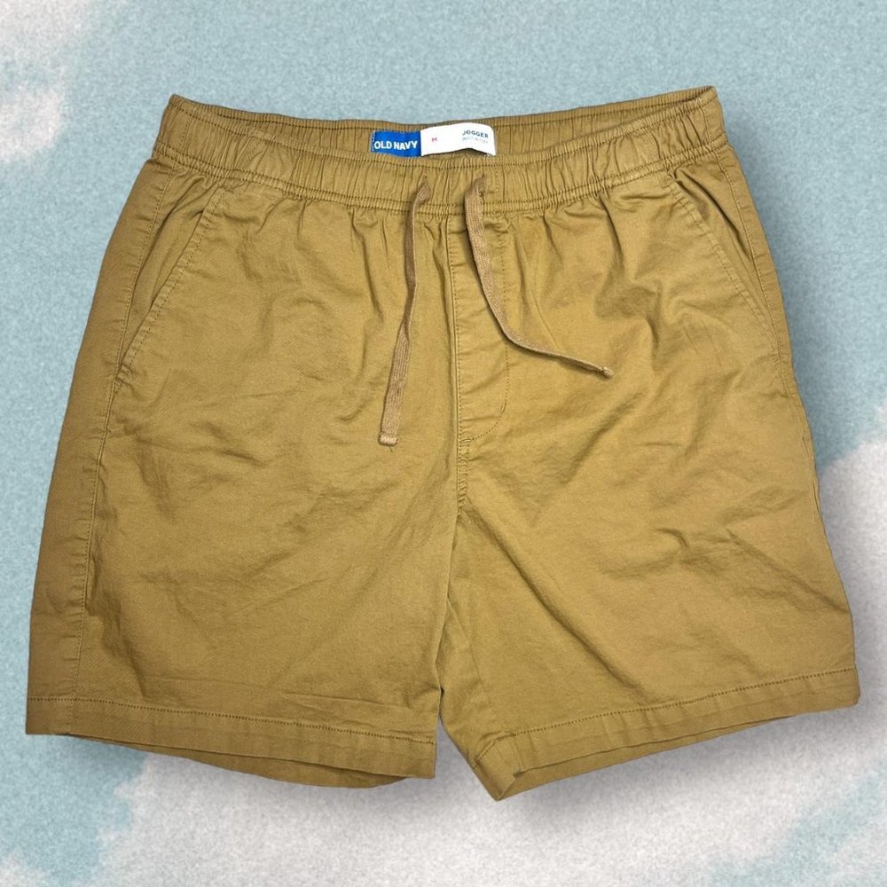 OLD NAVY tan beige khaki jogger shorts
